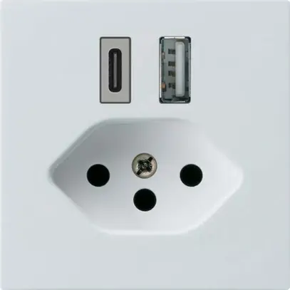 Presa di carica USB kallysto 18W PD 1×tipo A 1×tipo C T13 bianco 