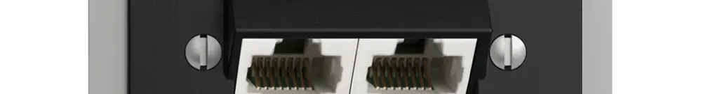 Presa INS 2×RJ45/u 4P sep. EDIZIOdue nero ITplus 