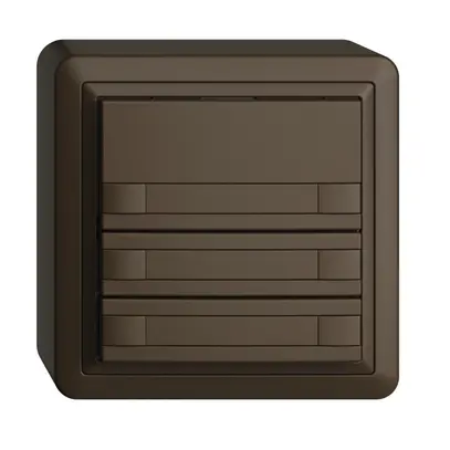 Poussoir KNX RGB AP EDUE, 250mW, s.LED, papier, 3×poussoir, comm.2×touches, cof 