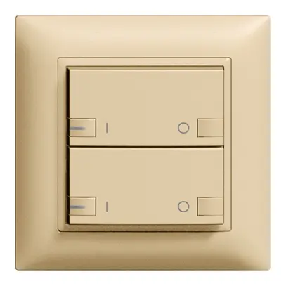 Poussoir ENC ZEP 2c/2t ON-OFF avec LED EDIZIOdue sand 