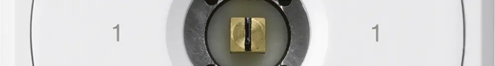 Interrupteur à clé carrée ENC robusto sans clapet 0/1P blanc combi 