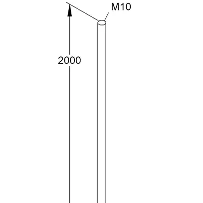 Tige filetée M10 2000mm zing.send. NIED 