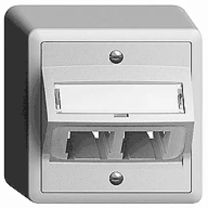 Boîte AP ITT vide pour 1…2×RJ45 EDIZIOdue 30° blanc 