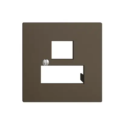 Placca frontale 3×RJ45 coffee EDIZIOdue R&M swissline 