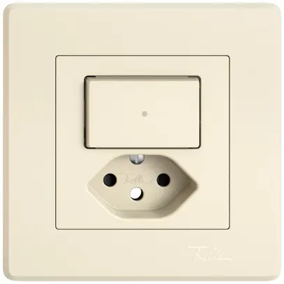 Kit di montaggio INC EDIZIO.liv SNAPFIX® combi.T13 1 tast.lent.front.shutter cr 