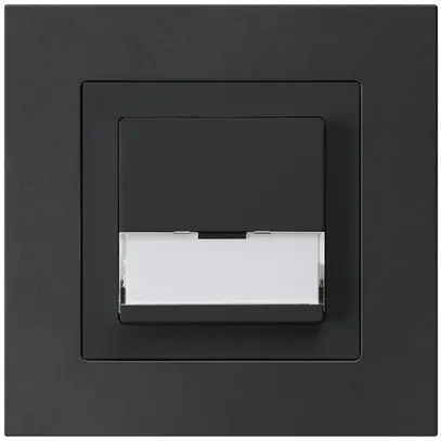 Tasto di suoneria INC A/1L kallysto.pro nero con porta-etichetta 37×15mm 