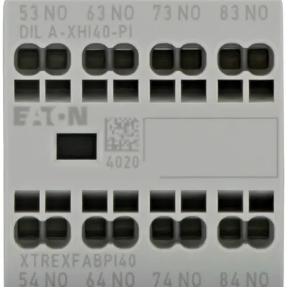 Contact auxiliaire Eaton, 4P, Ith=16A, 4F, fixation frontale, bornes Push-in 