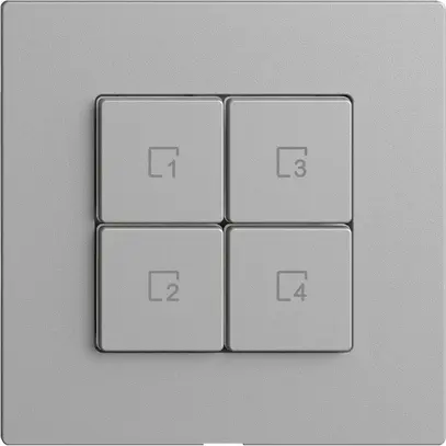 Comando per pulsante scena 4 scene/4T Edue Wiser silver 