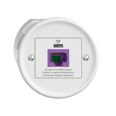 Presa ritorno STANDARDdue Q 1×RJ45 p.Swisscom VoIP, 8 poli, UTP, bianco 