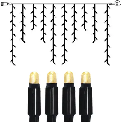Ghirlanda luminosa System 24 Extra, 2×1m, nero, 2.1W, 98 LED, bianco caldo 