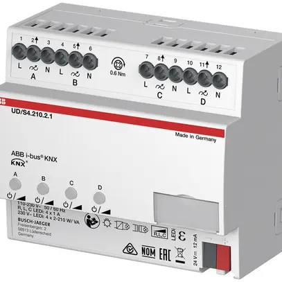Actionneur variateur AMD ABB KNX UD/S 4.210.2.1, 4×210W 