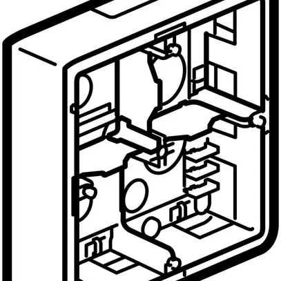 Scatola AP MOS 2×2×2 moduli bianco p=46mm 