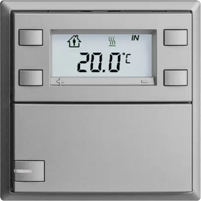 Poussoir RTH ENC KNX 1× EDIZIOdue F silver, avec LED RGB 