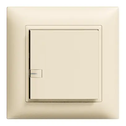 Poussoir ENC ZEP variateur univ. 1c/1t avec LED EDIZIOdue crema 