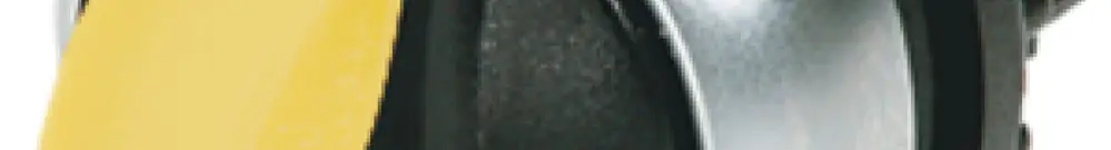 Leucht-Knebelgriff ETN RMQ 3 Stel.rastend schwarz/gelb, Ring verchromt 