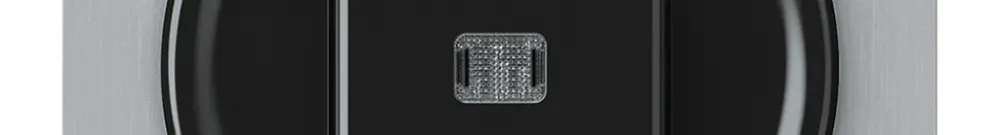 Interruttore a pulsante luminoso INC origin sch 3 LED 77×77mm nero 