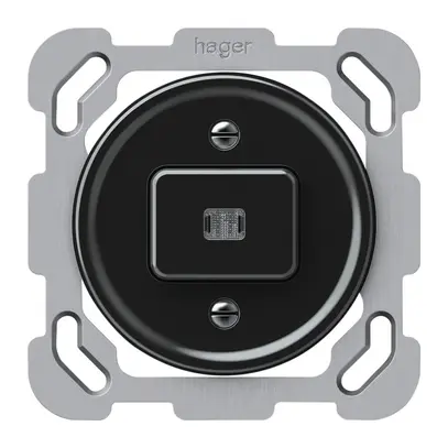 Interruttore a pulsante luminoso INC origin sch 3 LED 77×77mm nero 