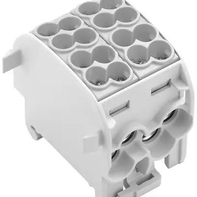 Blocco di distribuzione WM WPD 201 4×25/4×16mm² 152A 1000V TS35 grigio chiaro 