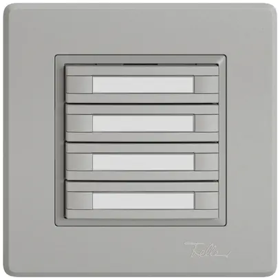 Poussoir KNX RGB ENC EDIZIO.liv SNAPFIX® capteur temp.s.LED étiqu.8× comm.1T grc 