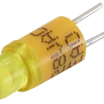 LED single EAO T1 Bi-Pin 28VAC/DC, 5mA/9mA, verde 
