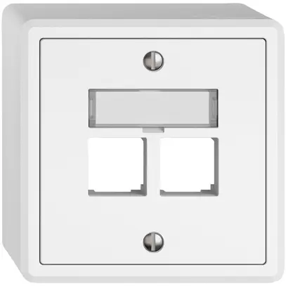 Kit de montage AP EDIZIO.liv EASYNET S-One SNAPFIX® droit 2×RJ45 bc 
