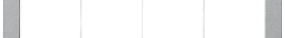Cadre de recouvrement KAL.art 1×4 94×274mm acier fin brossé 