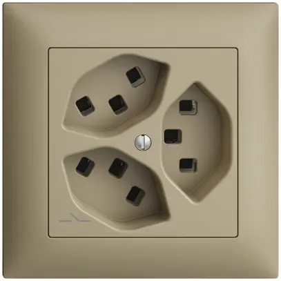 Presa INC 3×T23 Feller EDIZIOdue FMI, 1×separato, morsetti a innesto, sand 