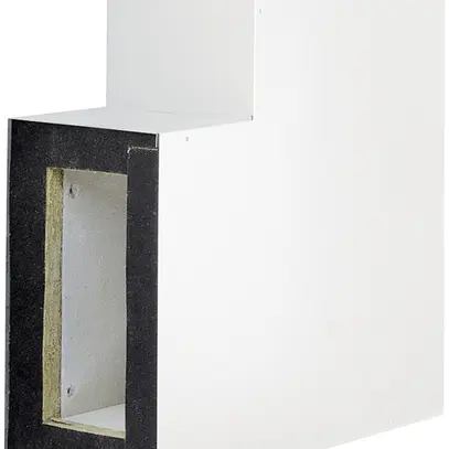 Angle plat tehalit FWK 90 E90/E30 100×260mm, blanc traffic 