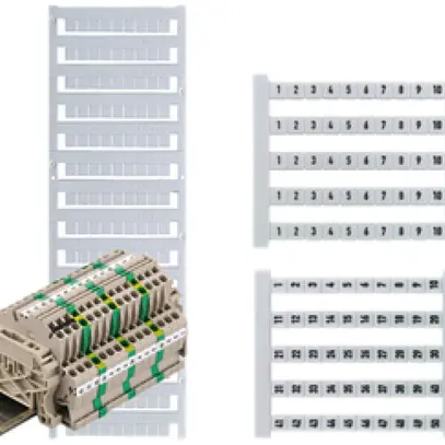Marcatore d.morsetto WM Dekafix 5 stampa 1.3…49.2.4…50, orizzontale bianco 