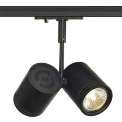 Projecteur SLV BIMA II, 2×GU10 50W avec adaptateur 1-phase IP20 noir 