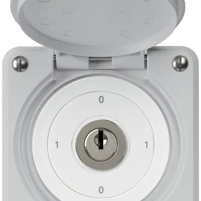 Interruttore a chiave INC robusto IP55 con copertura S0/3P grigio 