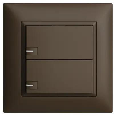 Poussoir KNX RGB ENC EDUE FMI, 250mW, a.LED RGB, 2×poussoir, comm.1×touche, cof 
