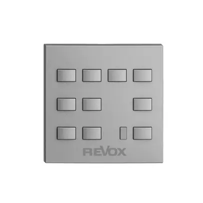 Kit de montage EDIZIOdue F pour Voxnet p. gravure, 10 boutons & IR, silver 