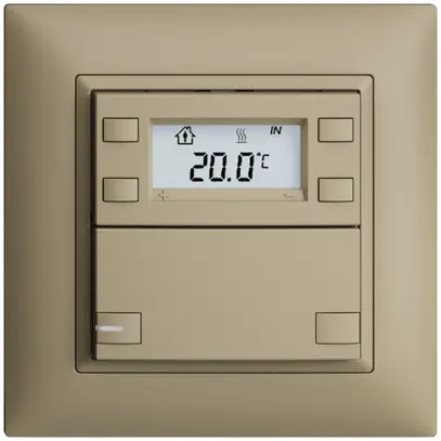 Poussoir RTH ENC KNX 1× EDIZIOdue FMI sand, avec LED RGB 