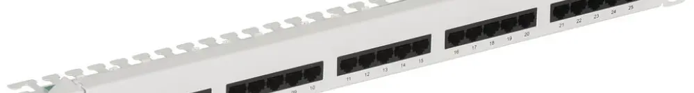 Pannello vocale 19" ITplus, 1UA, 25×RJ45, UTP, grigio 