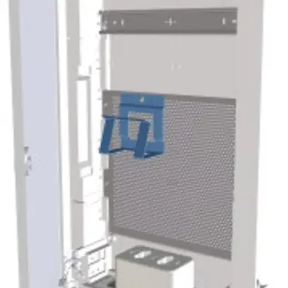 Distributore INC Eaton multimedia 3-file, porta piatta in acciaio, bianco 
