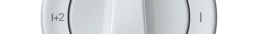 Kit frontale origin interruttore rotativo 0-1-2-1+2 60×60mm bi 