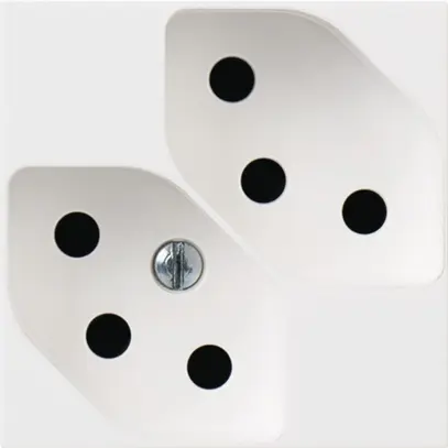 Prise INC ATO 2×T13 blanc 2modules 