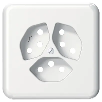 Abdeckplatte CLASSIC zu 3×T13/1 weiss 