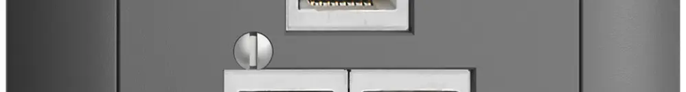 Scatola INC 3×RJ45/s 4P sep.grigio scuro EDIZIOdue R&M swissline 