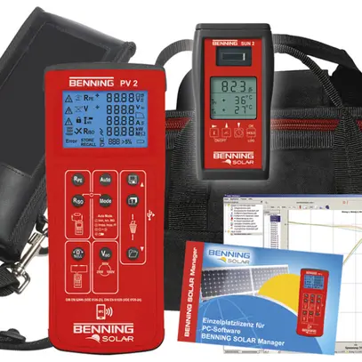 Set di tester d'installazione Benning PV 2 per FV 1000VDC 0.2…40A 0.2…199MΩ 