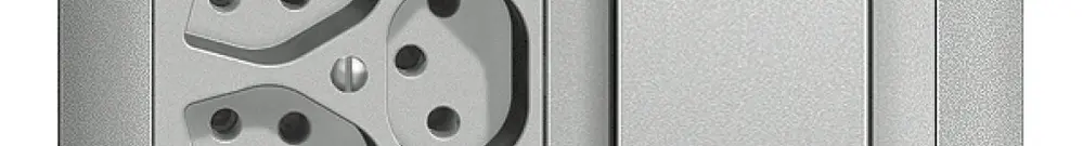 UP-Kombination EDIZIOdue 3×T13+3/1P silver, horizontal 