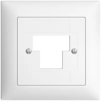 Kit frontale EDIZIOdue bianco 88×88mm 1×TT 2×RJ45 