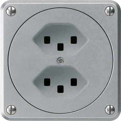 Prise ENC robusto 2×type 23 aluminium sans clapet pour combinaison 