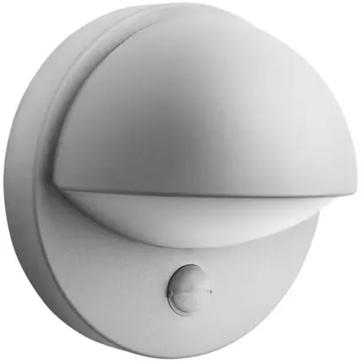 Applique June PIR 12W 741lm E27 IP44 grigio 