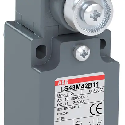 Interrupteur de position ABB LS4 levier pivotant à galet acier fin Zamak M20 