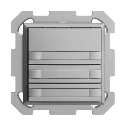 Poussoir KNX RGB ENC EDUE, 250mW, s.LED, a.papier, 6×poussoir, 1×touche, si 