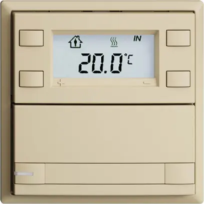 Poussoir RTH ENC KNX 1× EDIZIOdue F vanille, avec pap.+LED RGB 