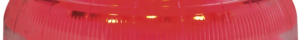 Sirène Hugentobler SIR-E LED S avec lumière, rouge, sans base, IP65, Ø92×62mm 