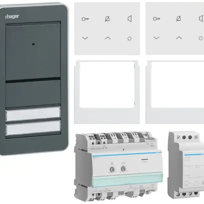 Set Audio elcom.home für 2Wohnungen Innenstation weiss/Aussenstation anthrazit 
